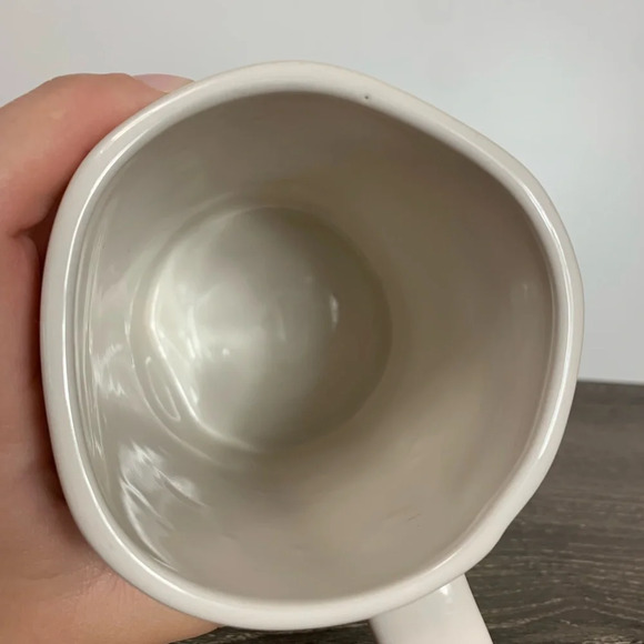 Rae Dunn Coffee Mug Be Present White Black Ceramic Letters Script Magenta - Picture 5 of 6